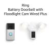 imageAllnew Ring Battery Doorbell with Ring Floodlight Cam Wired Plus BlackSatin Nickel