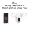 imageAllnew Ring Battery Doorbell with Ring Floodlight Cam Wired Plus BlackVenetian Bronze