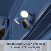 imageRing Floodlight Cam Wired Plus with motionactivated 1080p HD video White 2021 releaseBlack