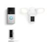imageRing Floodlight Cam Wired Pro White with Ring Battery Doorbell Plus and Allnew Ring Indoor Cam White