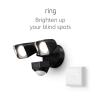 imageRing Smart Lighting  Floodlight Wired Outdoor MotionSensor Security Light Black Starter Kit