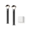 imageRing Smart Lighting  Pathlight BatteryPowered Outdoor MotionSensor Security Light Black Starter Kit 2pack