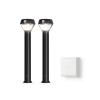 imageRing Solar Pathlight  Outdoor MotionSensor Security Light Black Starter Kit 2pack