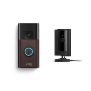 imageAllnew Ring Battery Doorbell with Ring Indoor Cam 2nd Gen WhiteVenetian Bronze