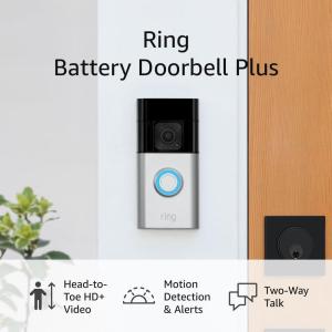 imageRing Battery Doorbell Plus  HeadtoToe HD Video motion detection ampamp alerts and TwoWay Talk 2023 release with Ring Chime Pro