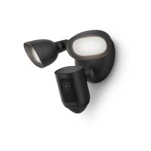 imageRing Floodlight Cam Wired Pro with Birds Eye View and 3D Motion Detection BlackBlack