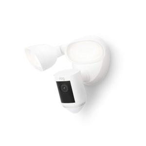 imageRing Floodlight Cam Wired Pro with Birds Eye View and 3D Motion Detection BlackWhite