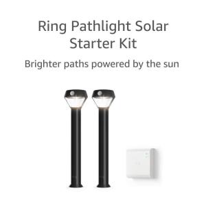 imageRing Solar Pathlight  Outdoor MotionSensor Security Light Black Starter Kit 2pack
