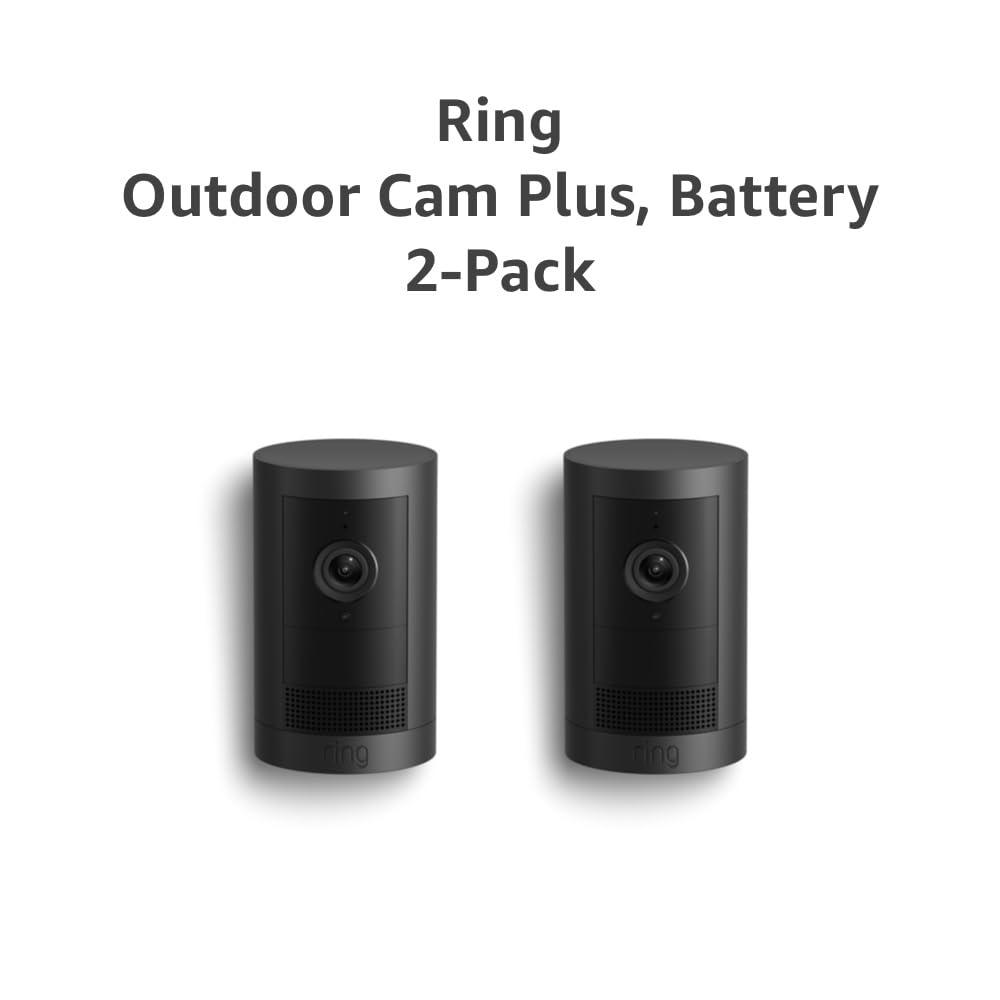 imageIntroducing Ring Outdoor Cam Plus PlugIn  2K Video with Ring Vision LowLight Sight for fullcolor night vision 247 Recording subscription required WhiteBlack