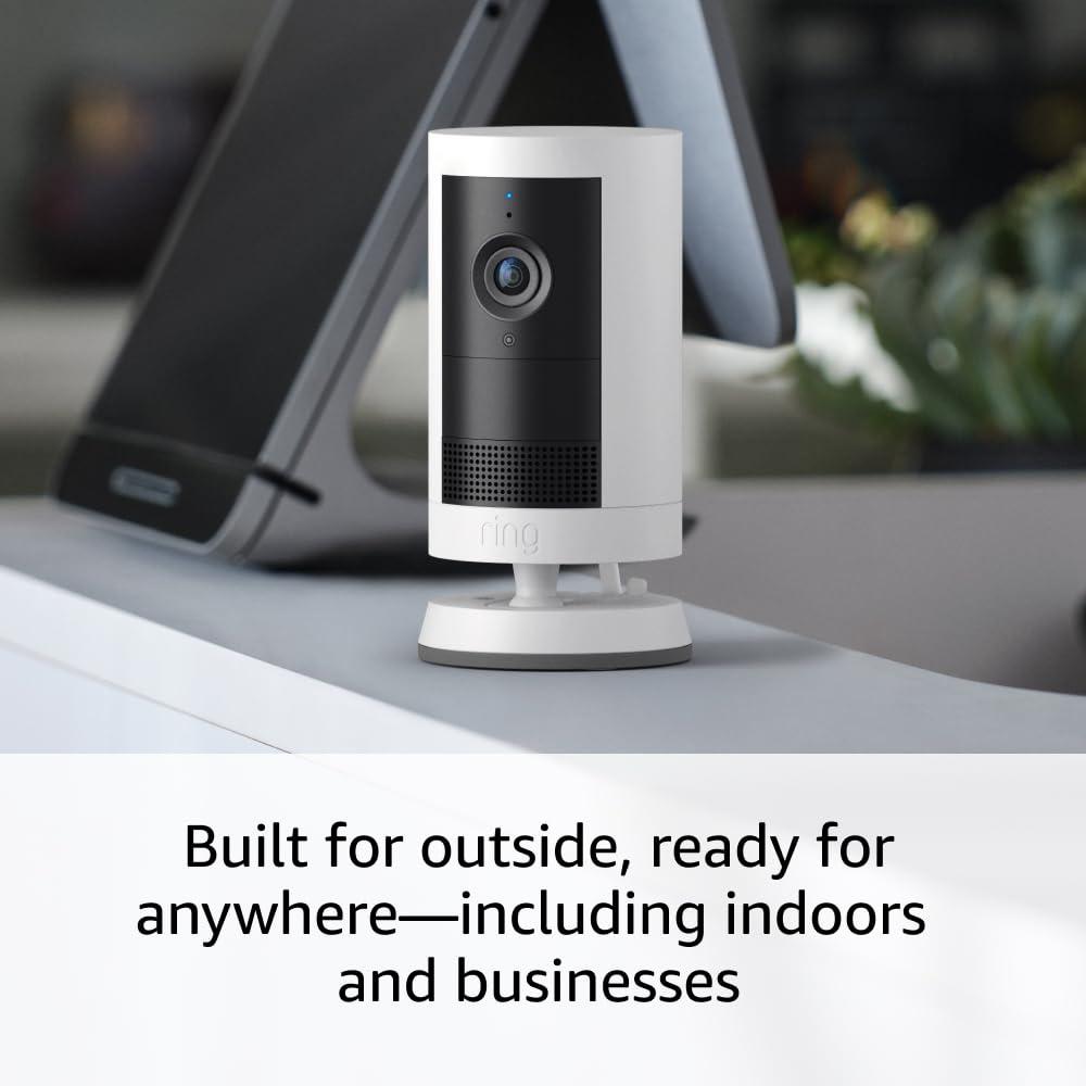 imageIntroducing Ring Outdoor Cam Plus PlugIn  2K Video with Ring Vision LowLight Sight for fullcolor night vision 247 Recording subscription required WhiteBlack