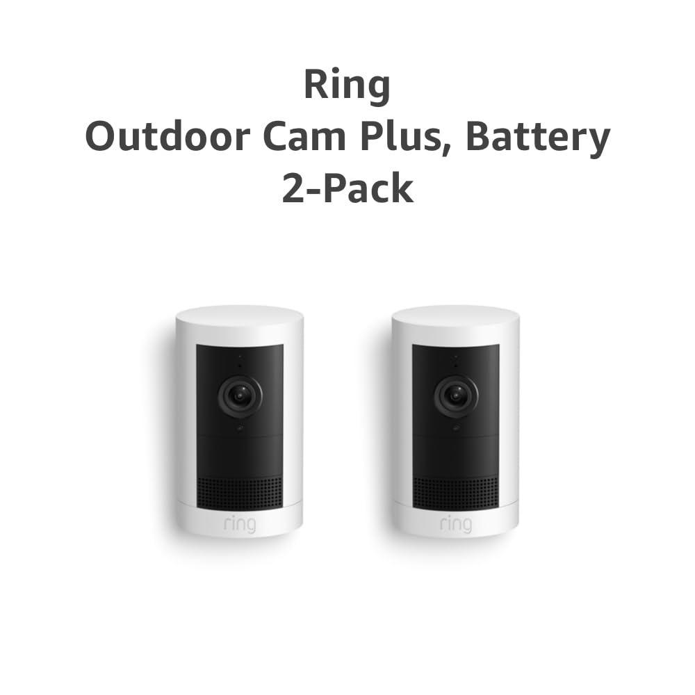 imageIntroducing Ring Outdoor Cam Plus PlugIn  2K Video with Ring Vision LowLight Sight for fullcolor night vision 247 Recording subscription required WhiteWhite