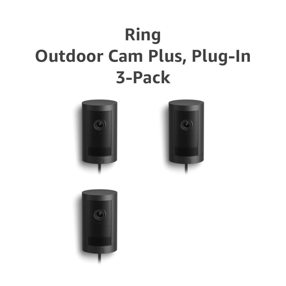 imageIntroducing Ring Outdoor Cam Plus PlugIn  2K Video with Ring Vision LowLight Sight for fullcolor night vision 247 Recording subscription required WhiteBlack