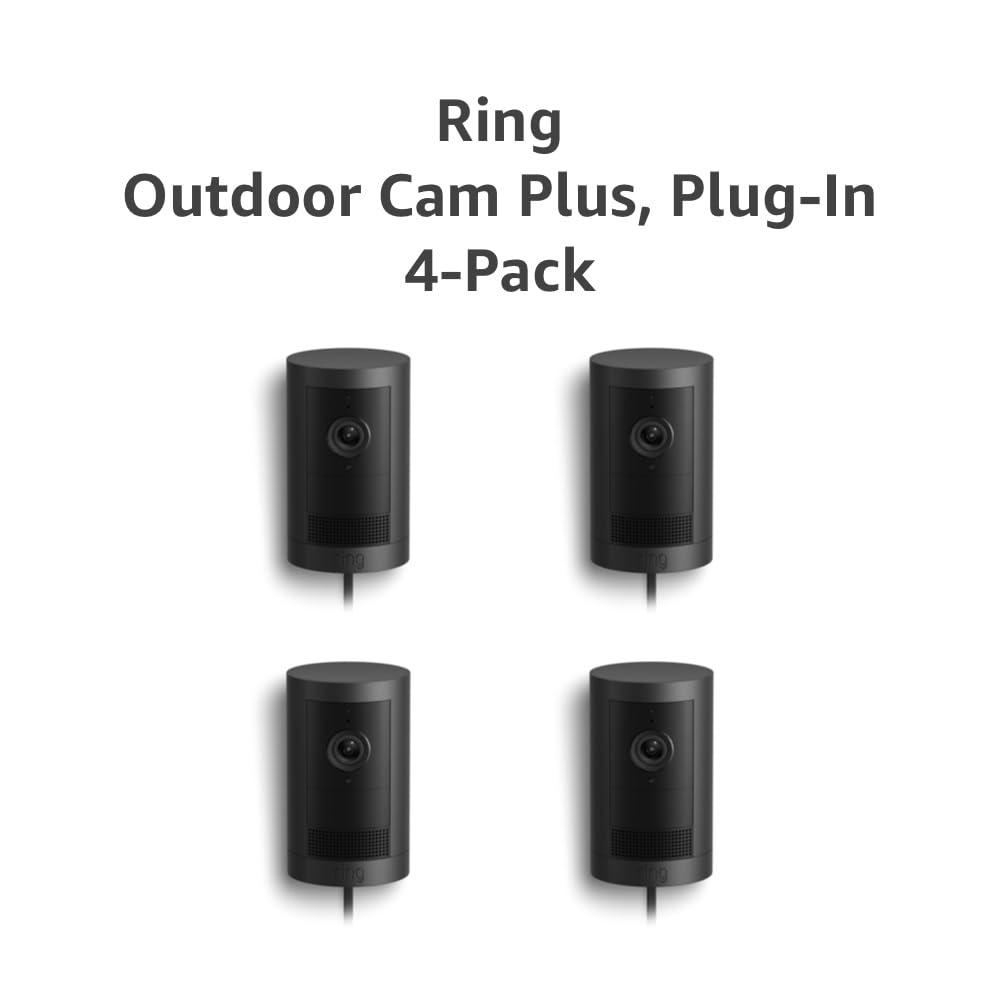 imageIntroducing Ring Outdoor Cam Plus PlugIn  2K Video with Ring Vision LowLight Sight for fullcolor night vision 247 Recording subscription required WhiteBlack