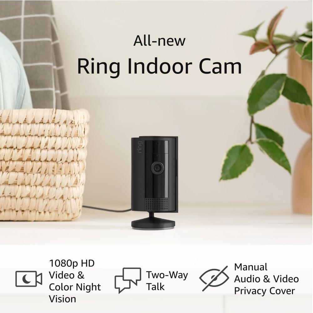 image2 Ring Indoor Cam 2nd Gen Black with 2 Ring Pet Tag