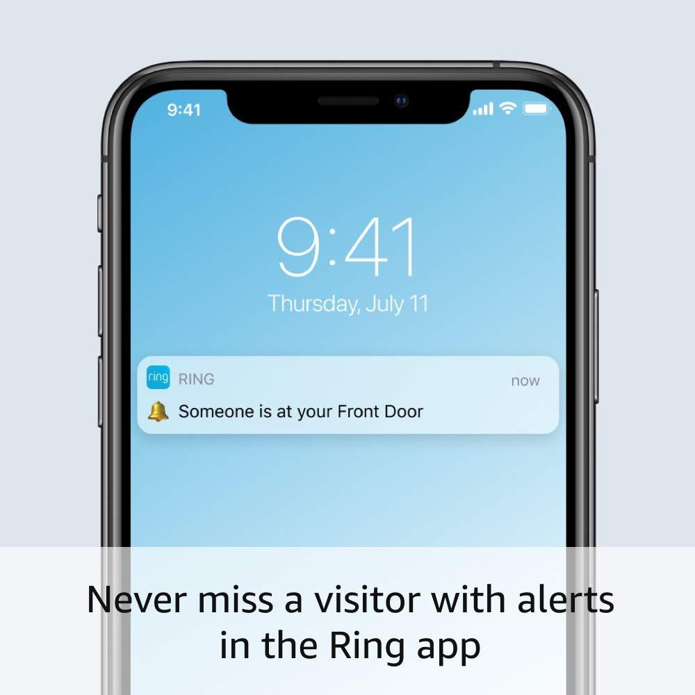 imageRing Wired Doorbell Plus with Ring Stick Up Cam Battery White