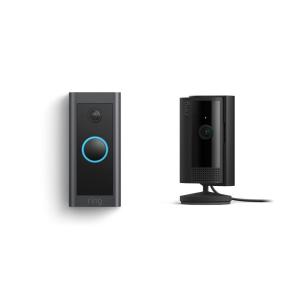 imageAllnew Ring Indoor Cam Black with Ring Video Doorbell WiredBlack