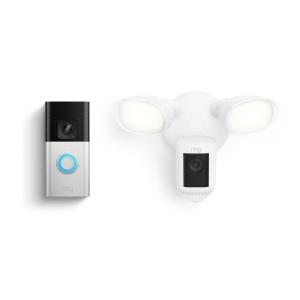 imageRing Battery Doorbell Pro with Ring Floodlight Cam Wired Pro