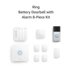 imageBattery Doorbell Satin Nickel with Alarm 8piece White