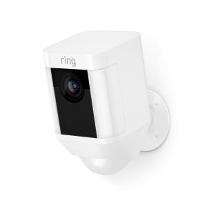 imageCertified Refurbished Ring Spotlight Cam Battery HD Security Camera with Built TwoWay Talk and a Siren Alarm White Works with AlexaWhite