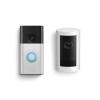 imageRing Battery Doorbell Satin Nickel with Allnew Ring Outdoor Cam Plus Battery WhiteSatin Nickel