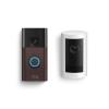 imageRing Battery Doorbell Satin Nickel with Allnew Ring Outdoor Cam Plus Battery WhiteVenetian Bronze