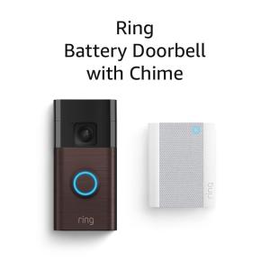 imageLikeNew Ring Battery Doorbell Venetian Bronze with Ring Chime