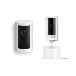 imageOutdoor Cam Plus Battery White with Ring PanTilt Indoor Cam WhiteWhite
