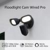 imageRing Floodlight Cam Wired Pro with Birds Eye View and 3D Motion Detection Black Pack of 4