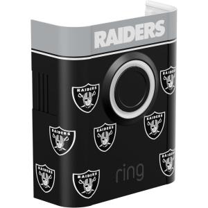 imageAllNew Limited Edition Official NFL Faceplate for Ring Doorbells  Video Doorbell 3 Video Doorbell 3 Plus Video Doorbell 4 Battery Doorbell Plus and Battery Doorbell ProLas Vegas Raiders