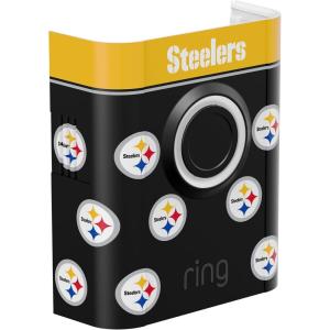 imageAllNew Limited Edition Official NFL Faceplate for Ring Doorbells  Video Doorbell 3 Video Doorbell 3 Plus Video Doorbell 4 Battery Doorbell Plus and Battery Doorbell ProPittsburgh Steelers