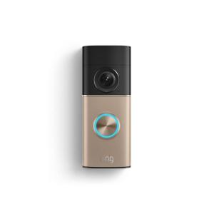 imageRing Wired Doorbell Plus Newest Model  Retinal 2K with wideangle video 4x Enhanced Zoom and LowLight Sight Nickel SilverPolished Sandstone