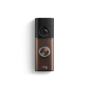 imageRing Wired Doorbell Pro Newest Model  Retinal 4K with wideangle video 10x Enhanced Zoom and LowLight Sight Deep SilverPolished Mocha