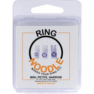 imageRING NOODLE Ring GuardRing Size Adjuster 3 Pack for Thin Rings MiniPetiteNarrow Fits rings 05mm to 25mm wide  by Ring Size Reducers