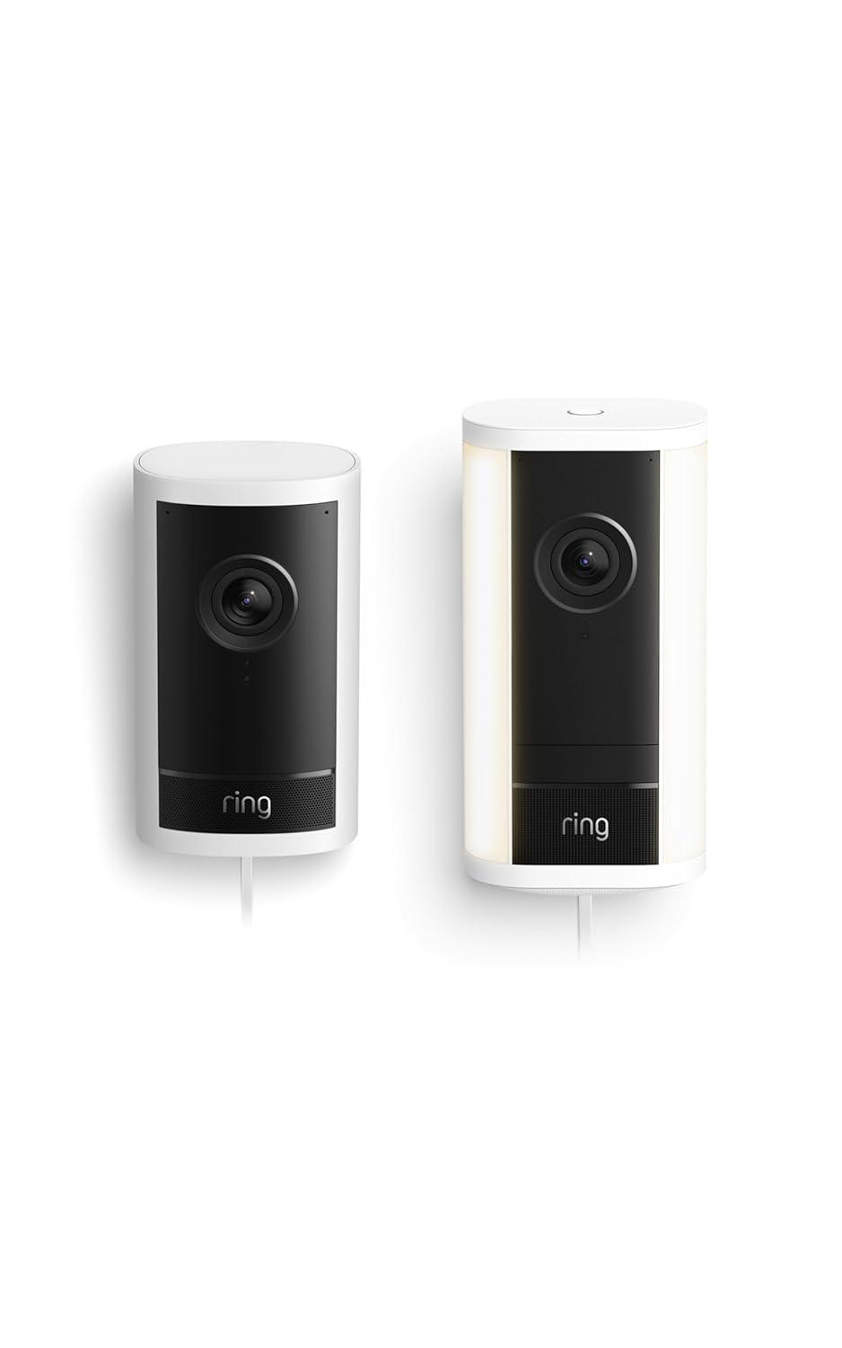 imageRing Outdoor Cam Pro PlugIn Newest Model White with Spotlight Cam Pro PlugIn Newest Model White