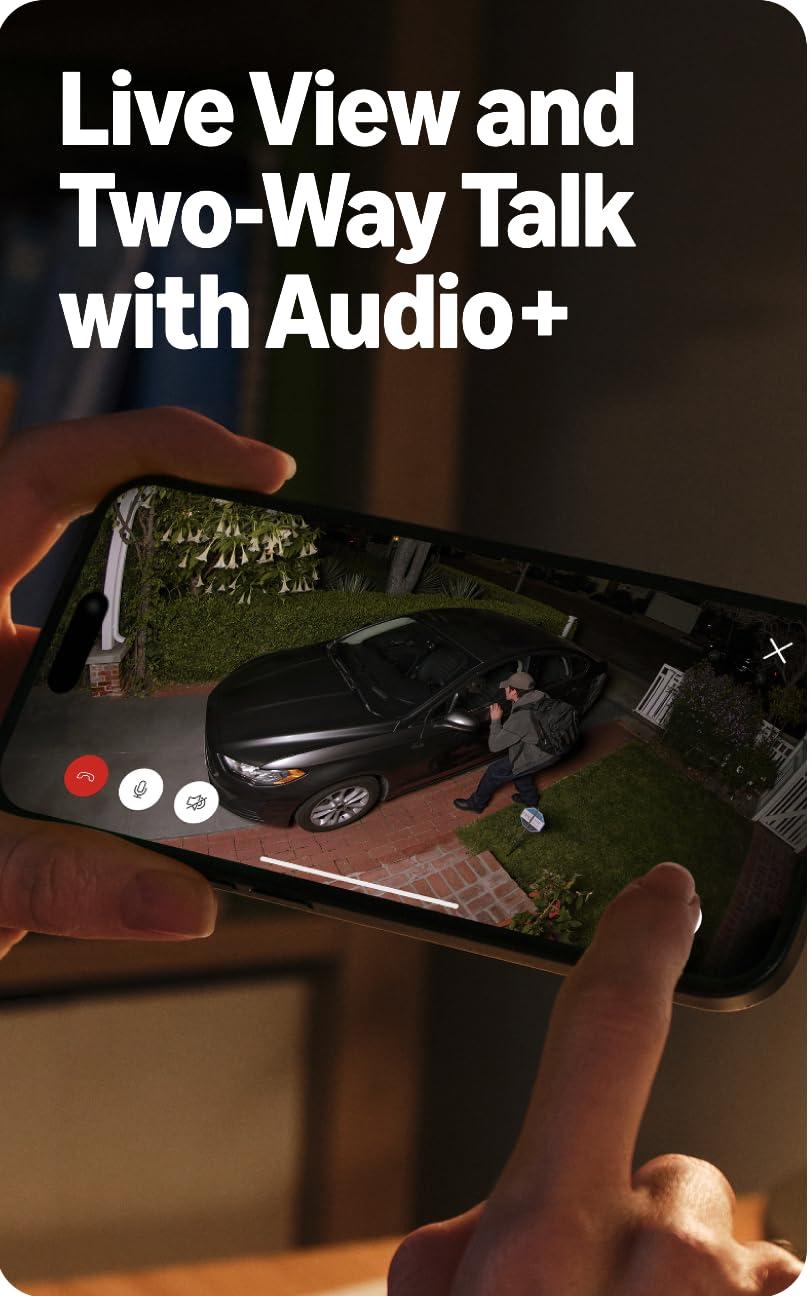 imageRing Spotlight Cam Pro Plugin Newest Model  Retinal 4K with wideangle video 10x Enhanced Zoom and 600 Lumen Spotlights 2pack WhiteBlack