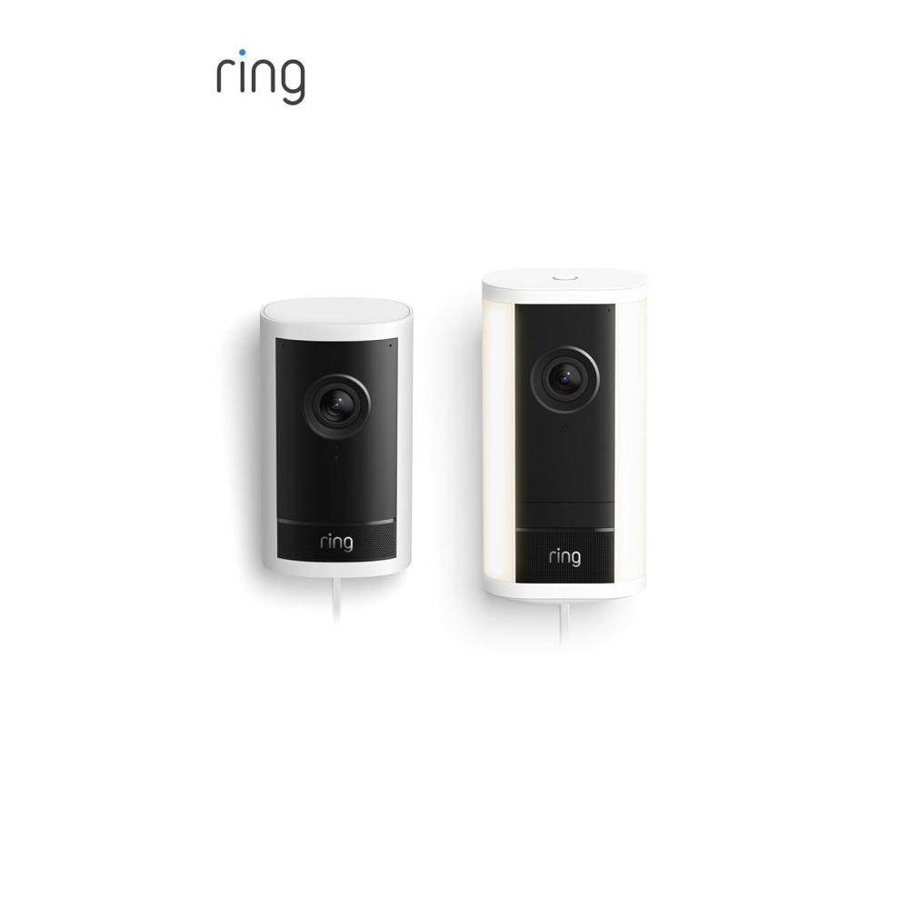 imageRing Outdoor Cam Pro PlugIn Newest Model White with Spotlight Cam Pro PlugIn Newest Model White